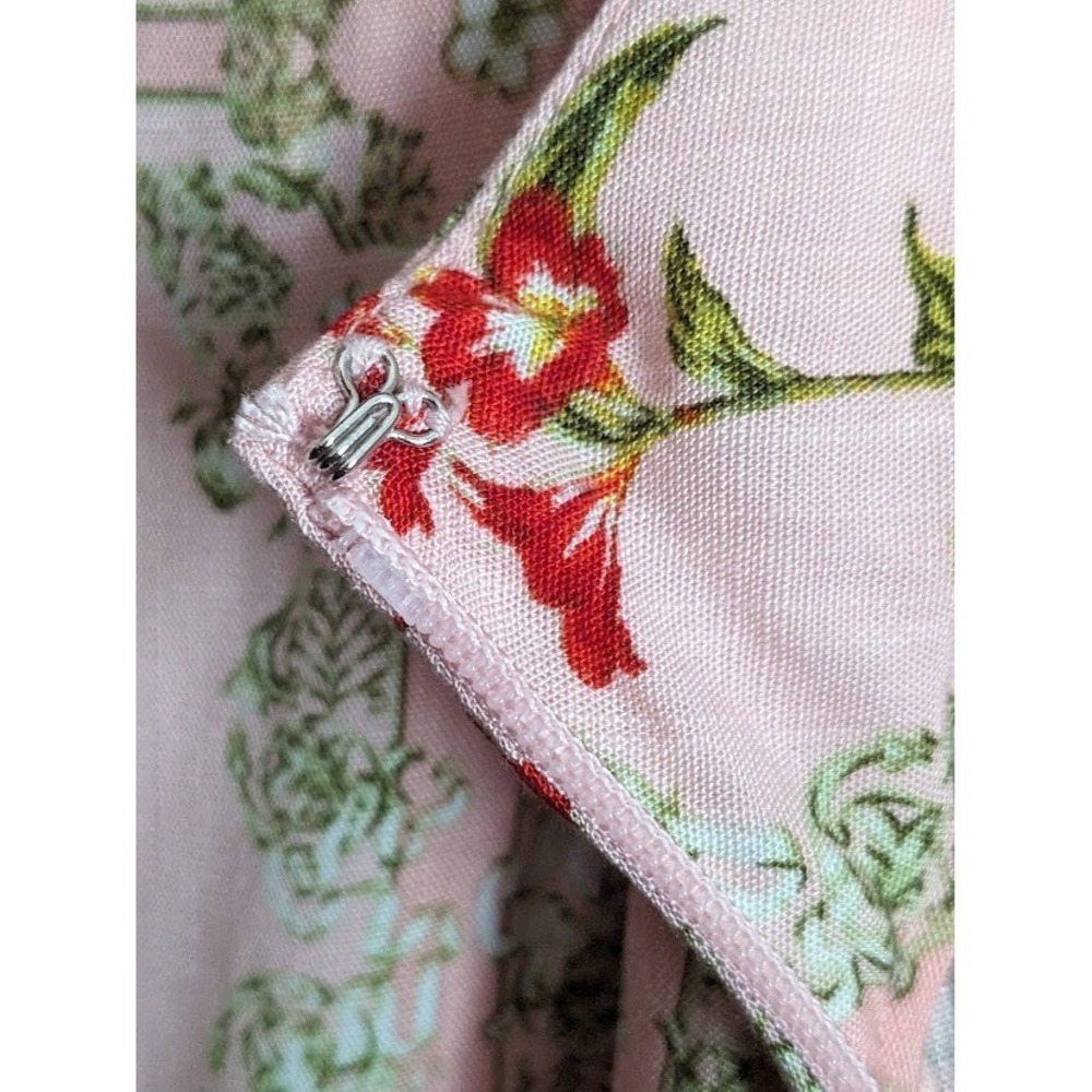 AguaBendita Target Mini Dress 3X Floral Tile Dainty Blush Pink Flutter Sleeve - Picture 8 of 16